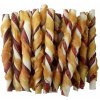 Tyčinka buvolí bílá kroucená obalená kuřecím masem JUKO Snacks 12,5 cm (25 ks)