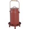 Krmítko pro drůbež plnění shora,kov červená 3,5l Zolux