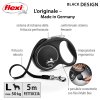 Flexi Vodítko Black Design L pásek 5m černo-stříbrné