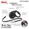 Flexi Vodítko Classic S lanko 5m černé