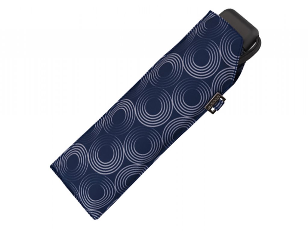 Doppler Carbonsteel SLIM Glow modrý odlehčený skládací plochý deštník  + zdarma pláštěnka při nákupu nad 1 000 Kč