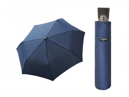 Bugatti Take It Duo pánský skládací plně automatický deštník tm. modrý