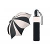 Dámský deštník Pierre Cardin Sunflower v černé a bílé barvě s černým lemem