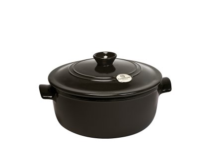 EH Hrnec kulatý s poklicí 30 cm, objem 6,7l - pepřová
