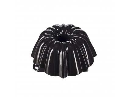 Litinová smaltovaná pečicí forma Velká bábovka Český smalt GOURMETINA - Uhlově černá 27 cm x 11 cm