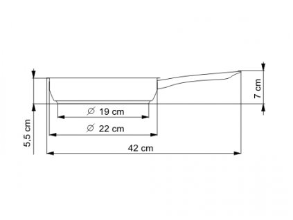 Pánev s kovovou rukojetí KOLIMAX KLASIK 22 cm