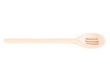DÁREK Dřevěná vařečka KOLIMAX - kulatá s otvory, 30 cm