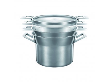 Sada nerezového nádobí s hliníkovým jádrem CASTEY ARTIC, indukční, průměr 24 cm, 4 ks