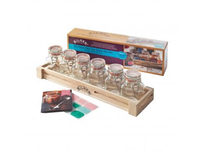 KILNER dárkový set 6 ks sklenic s klipem 70 ml