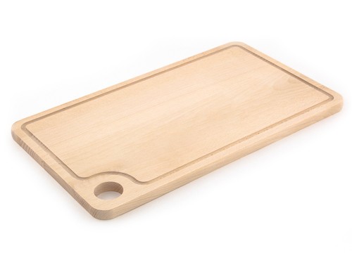 Dřevěné kuchyňské prkénko KOLIMAX - hranaté s otvorem na uchopení, 42 x 20 x 1,6 cm