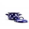 belis smaltovany hrnec s poklici puntik modry 16 cm21l 20230103144601875801897