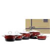 belis sada smaltovaneho nadobi premium ombre cerveny 5 dilna 202504030701261104613540