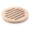 Dřevěné kuchyňské prkénko KOLIMAX - kulaté s otvory, 19,5 x 1,6 cm