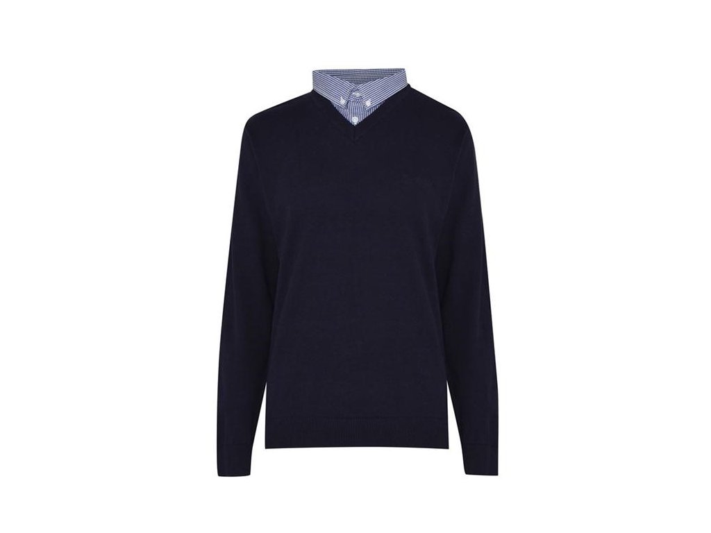 Pierre Cardin pánský svetr s límečkem košile - Značkový sport