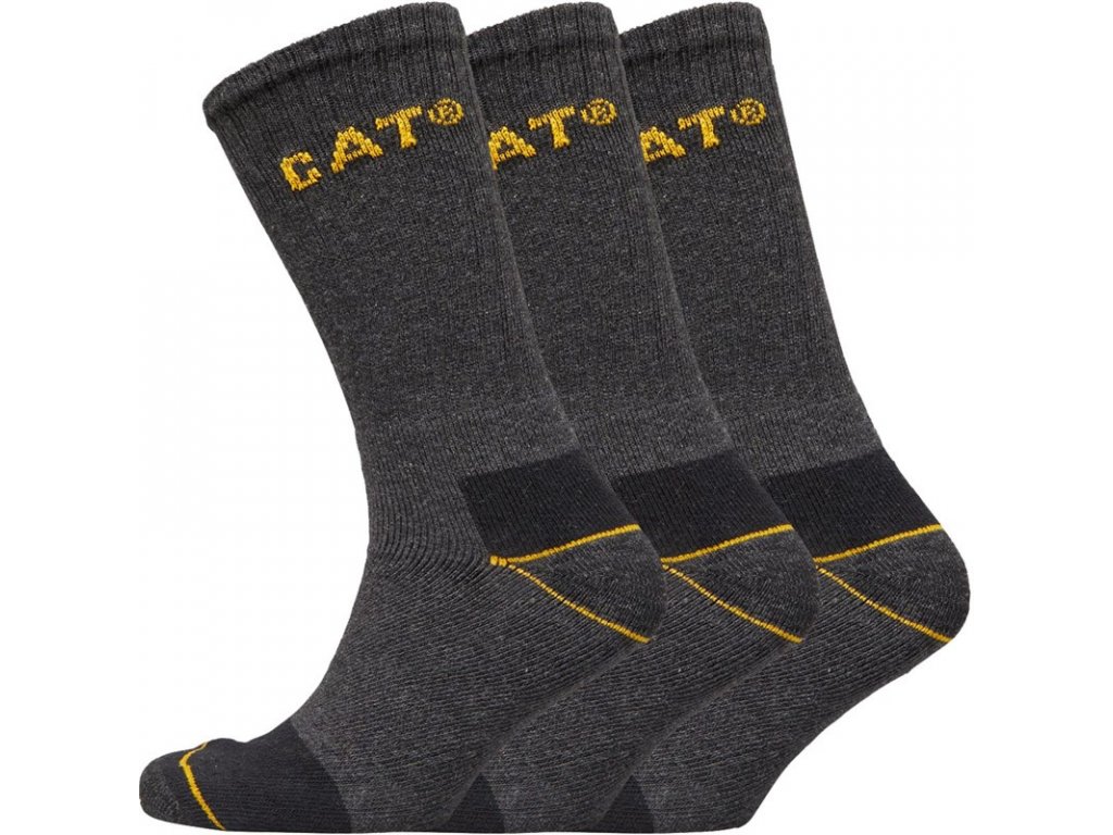 Caterpillar pracovní ponožky 3 páry šedé - Značkový sport