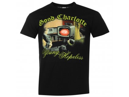 Good Charlotte Official The Young the Hopeless T Shirt Mens Blk Top Tee Shirt Fashion T