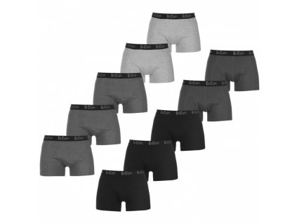 Lee Cooper boxerky 10 ks šedé