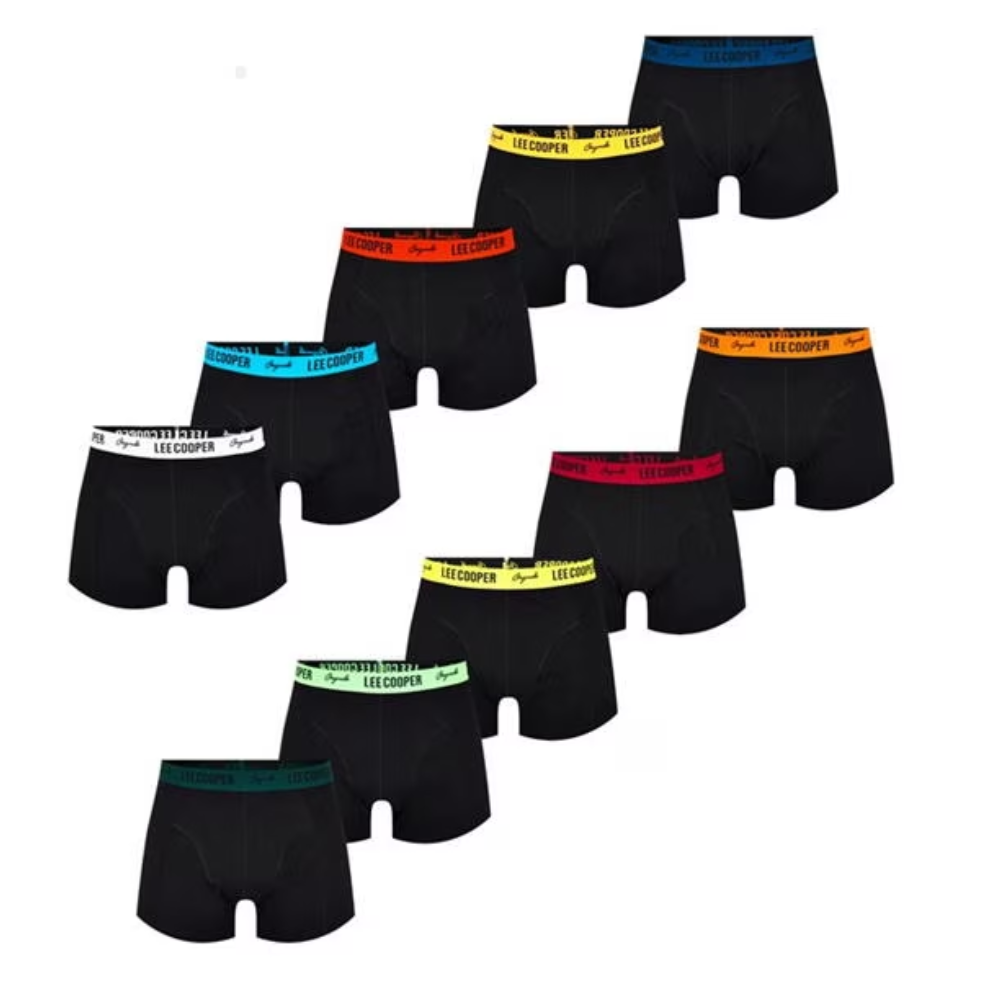 Lee Cooper boxerky 10ks s barevnou gumou Velikost: L