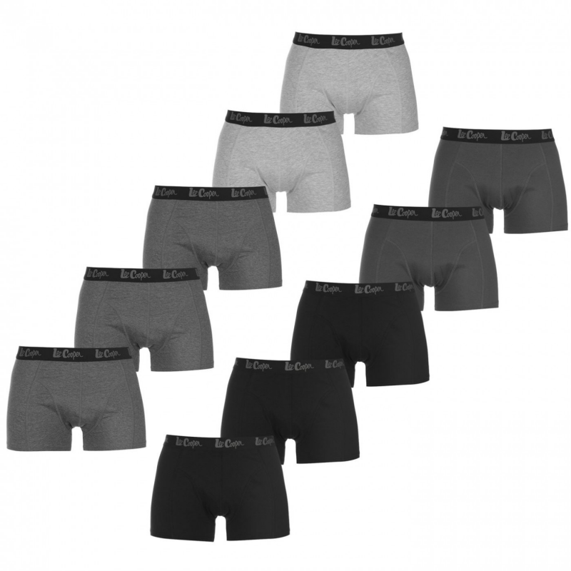 Lee Cooper boxerky 10 ks šedé Velikost: M