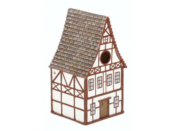 budka pro ptaky framing house 25cm bila