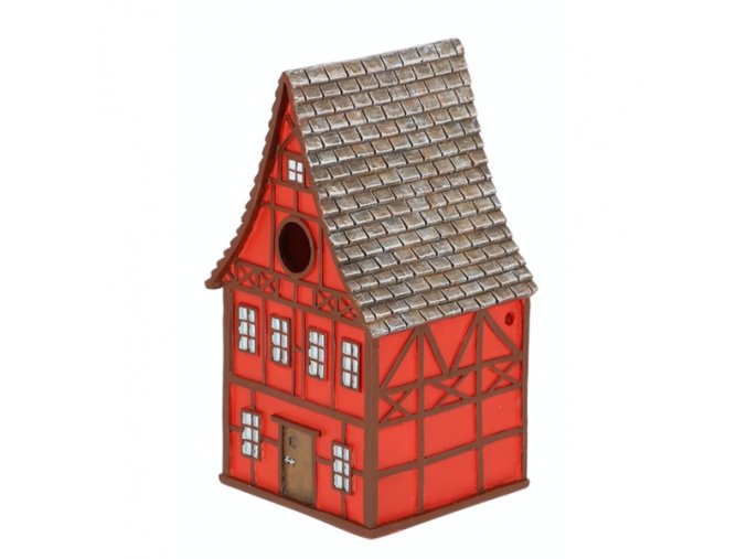 budka pro ptaky framing house cervena 25cm