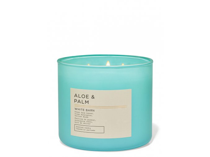 Bath & Body Works Aloe & Palm, vonná svíčka 411g