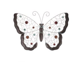 motýl kovová dekorace větší