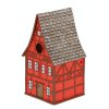 budka pro ptaky framing house cervena 25cm