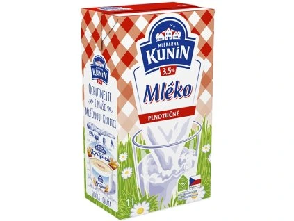 Mleko plnotucne 1L KUNIN UHT
