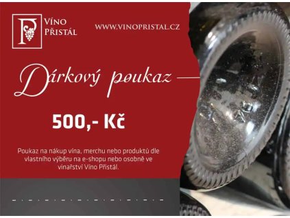 Dárkový poukaz na nákup vína ve výši 500 Kč