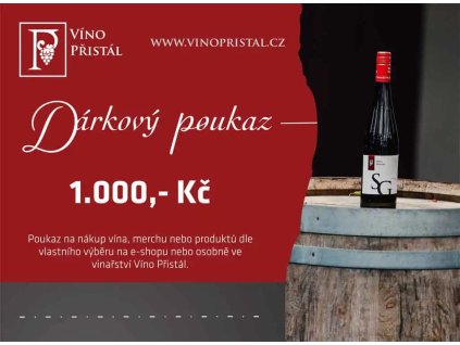 Dárkový poukaz na nákup vína ve výši 1.000 Kč