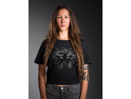 Baby Tee Rhinestones - Black