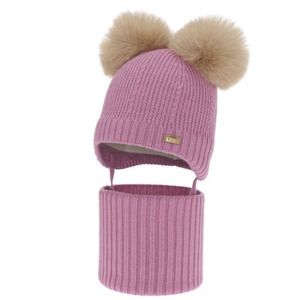 cze pl Divci cepice a nakrcnik zimni set fialovy 100 merino vlna podsity vlnenym polarem Lumia 14714 3