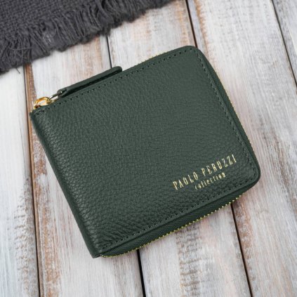 portfel damski skorzany maly ciemnozielony w orientacji poziomej z rfid paolo peruzzi kv 04 dgr (1)