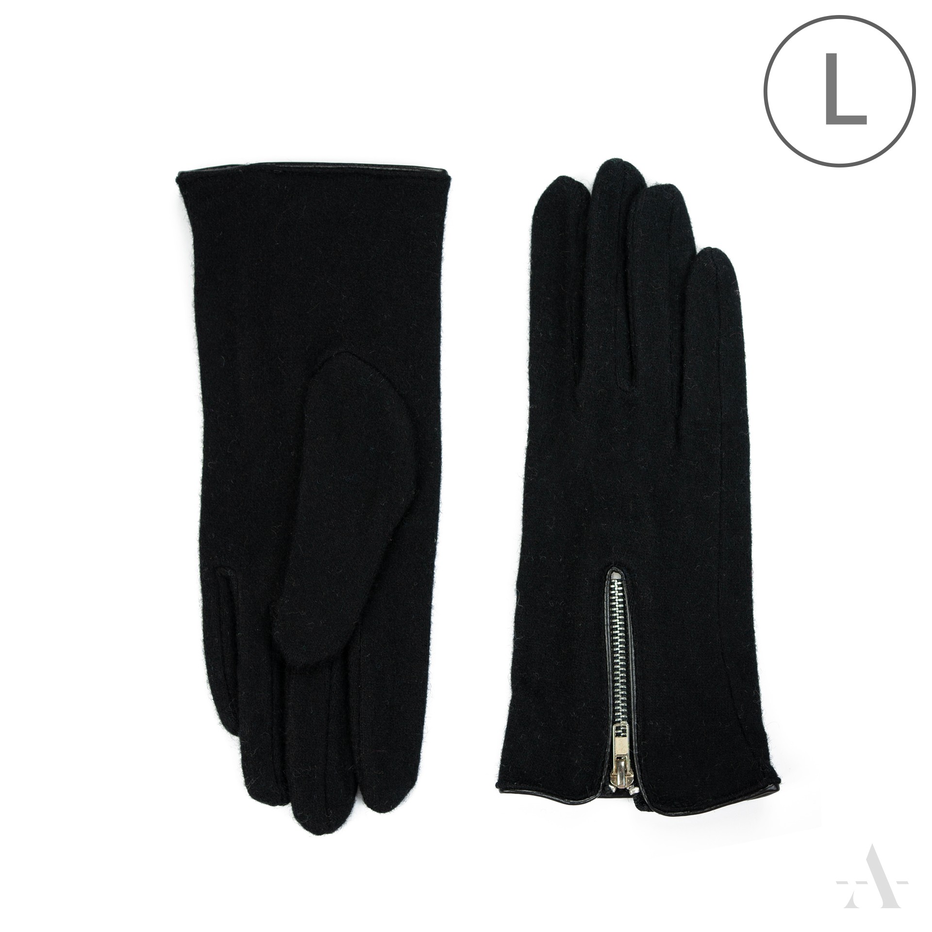 Dámské vlněné rukavice rk23201 Barva: černá, Velikost: L