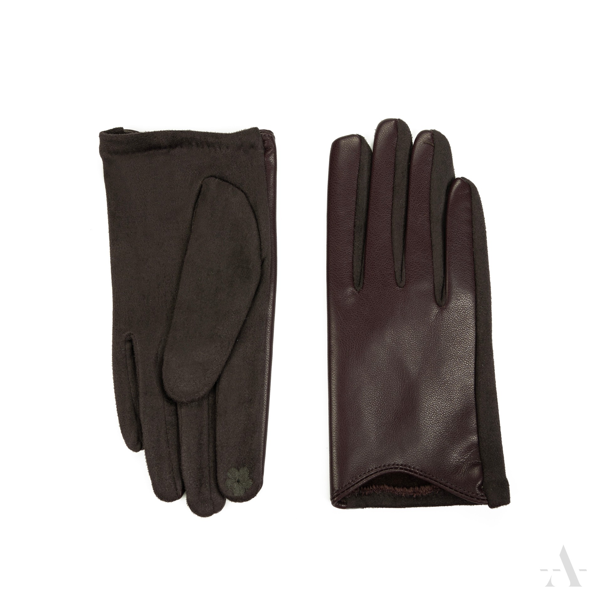Dámské rukavice rk23392 Barva: tmavě hnedá