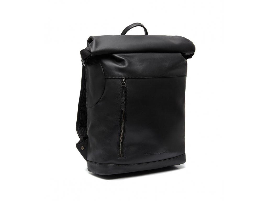 The Chesterfield Brand rolovací kožený batoh na notebook Mazara C58.0323 Barva: černá