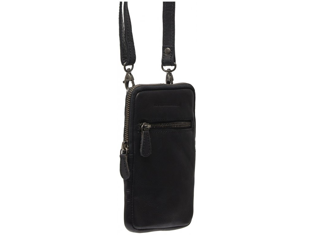 The Chesterfield Brand Kožená kabelka na mobil přes rameno / na opasek Salta C48.1273 Barva: černá