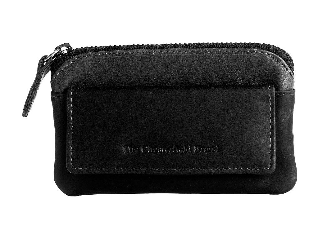 The Chesterfield Brand Kožená klíčenka / pouzdro na klíče C08.0186 Oliver Barva: černá