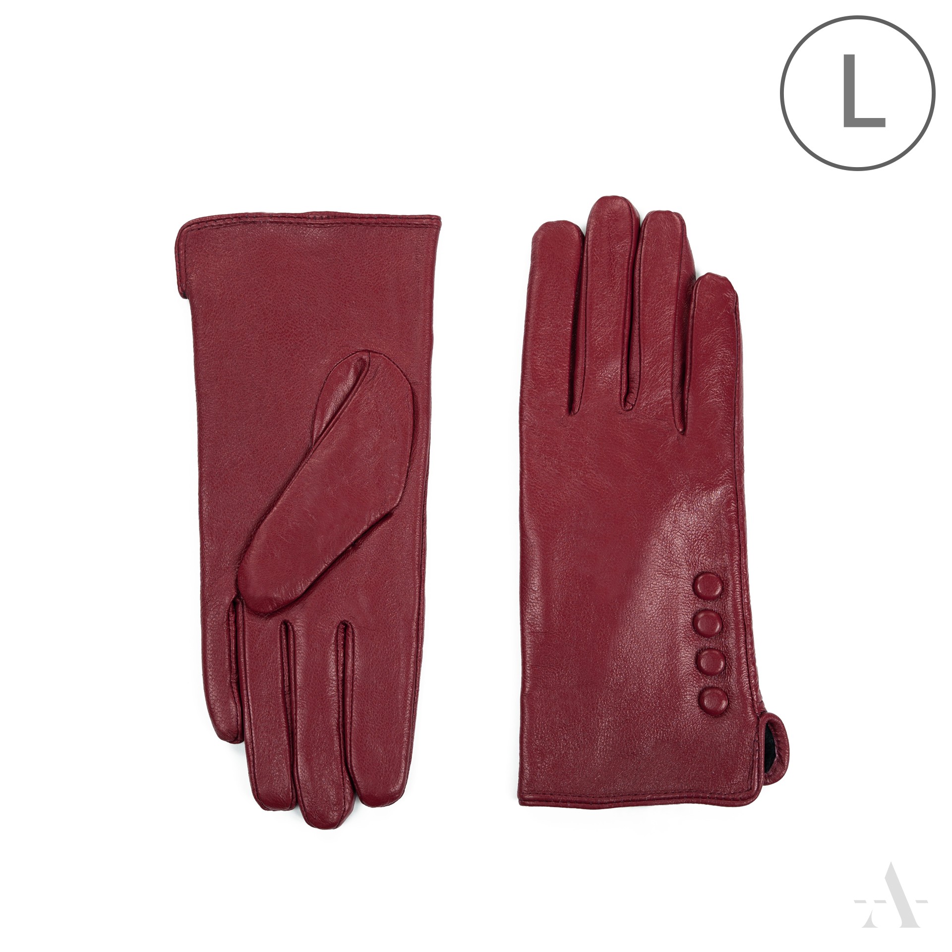 Dámské kožené rukavice rk23318 Barva: vínová, Velikost: L