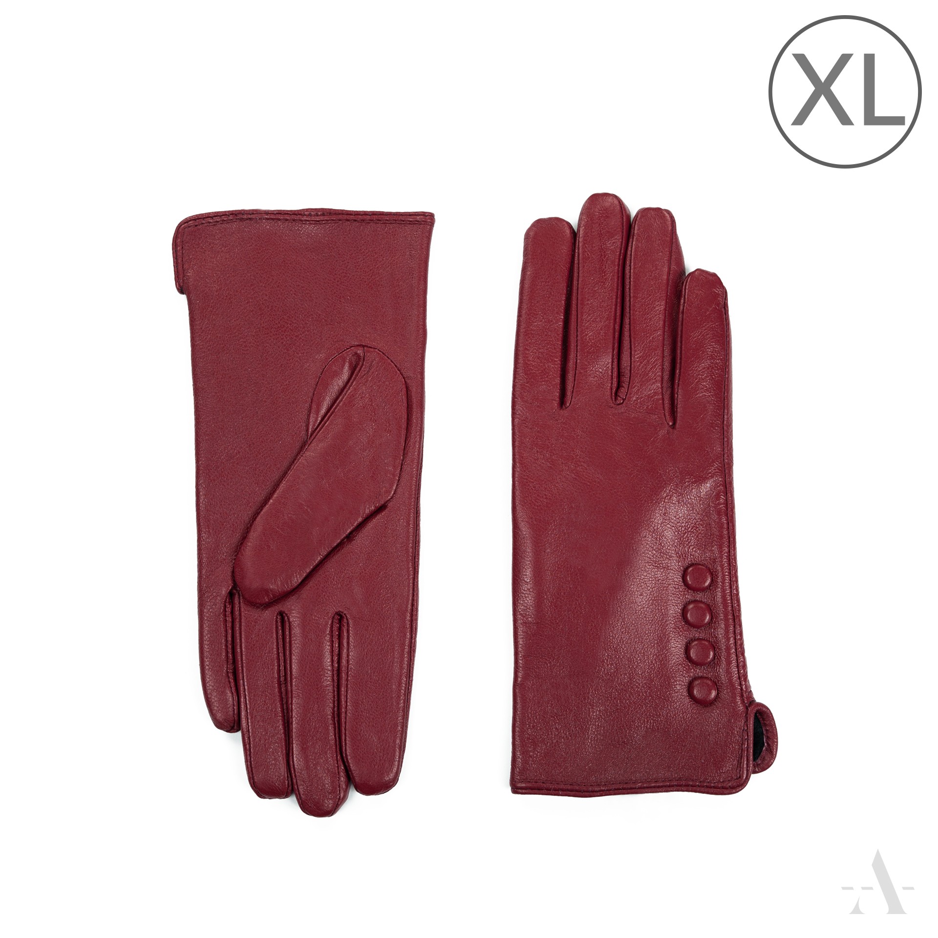 Dámské kožené rukavice rk23318 Barva: vínová, Velikost: XL
