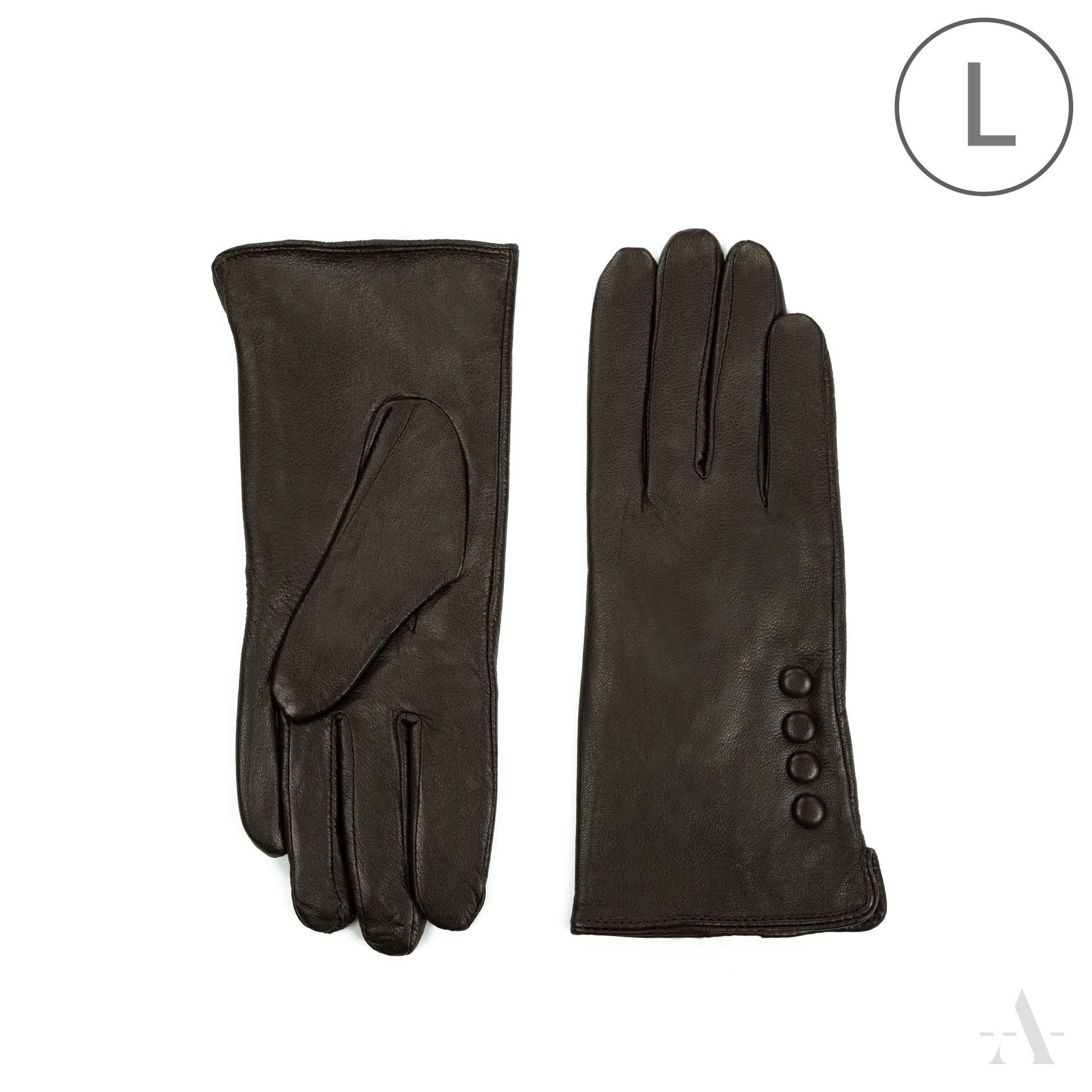 Dámské kožené rukavice rk23318 Barva: tmavě hnedá, Velikost: L