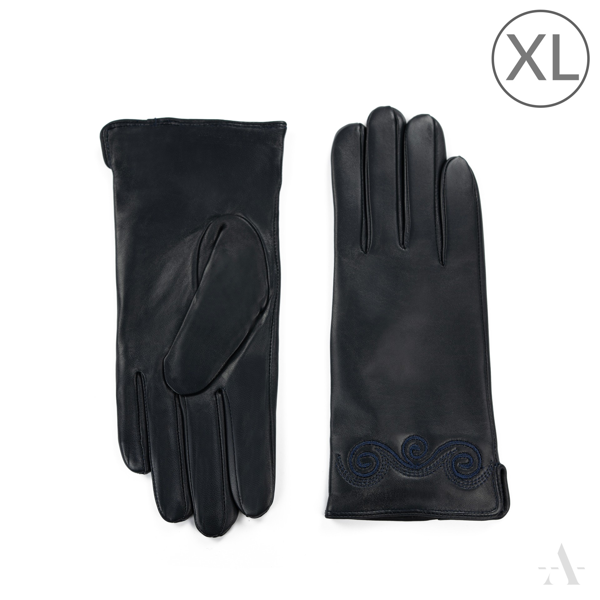 Dámské kožené rukavice rk23389 Barva: tmavě modrá, Velikost: XL