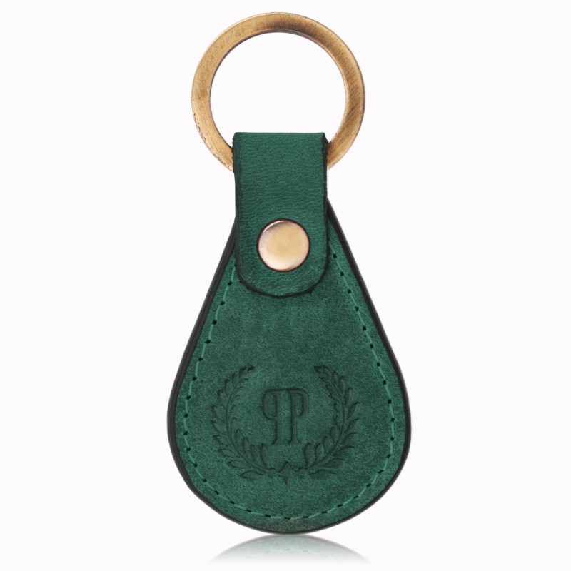 Kožený přívěsek na klíče / klíčenka Paolo Peruzzi T-85 Barva: tyrkysová
