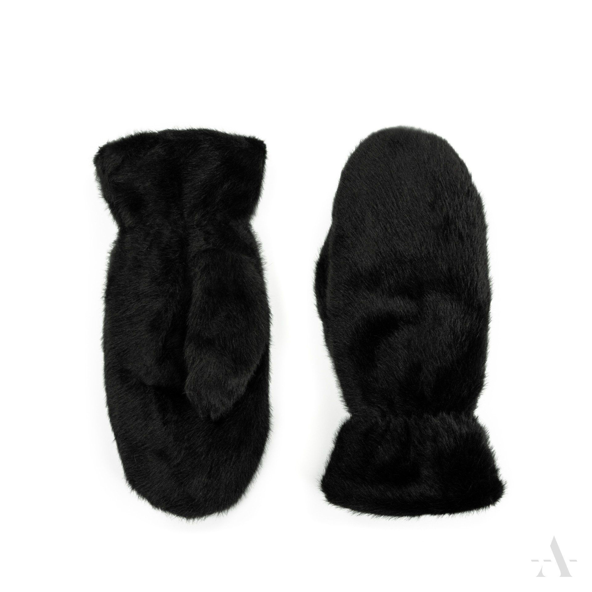 Chlupaté dámské rukavice rk23347 Barva: černá