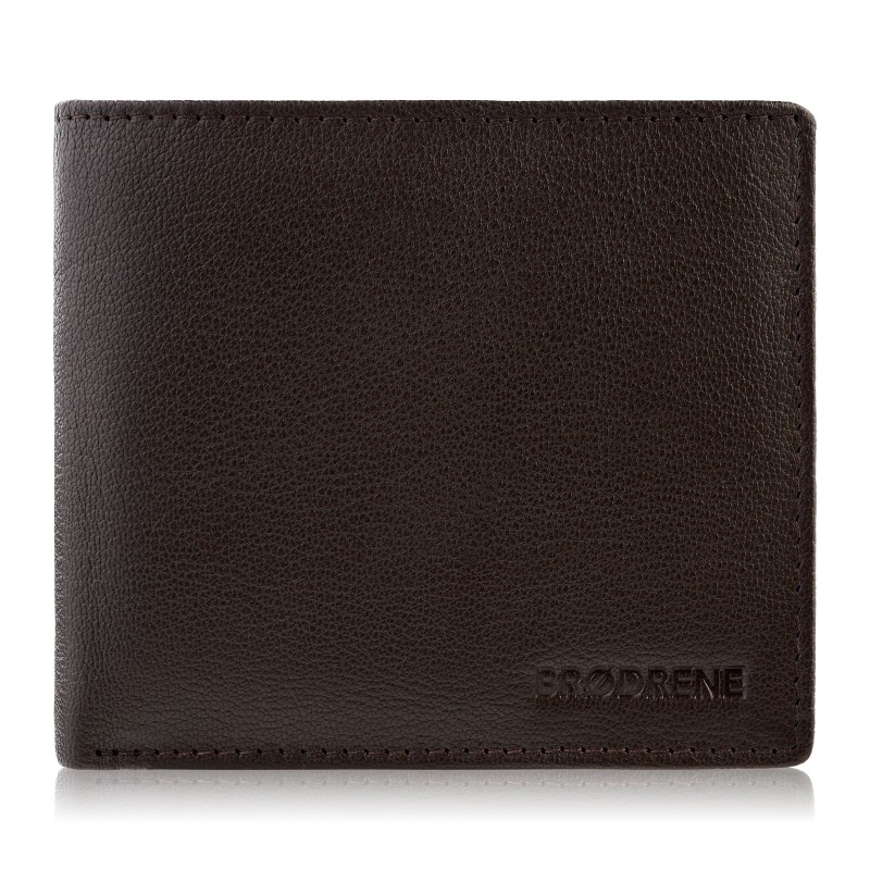 Kožená peněženka Brodrene G-27 Barva: tmavě hnedá