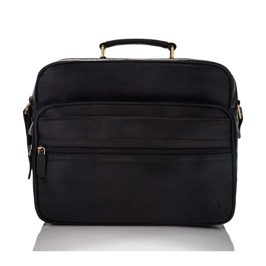 Kožená pánská taška Paolo Peruzzi T-15 Barva: černá
