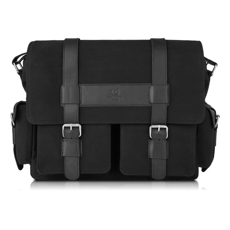 Kožená pánská taška Paolo Peruzzi T-105 Barva: černá