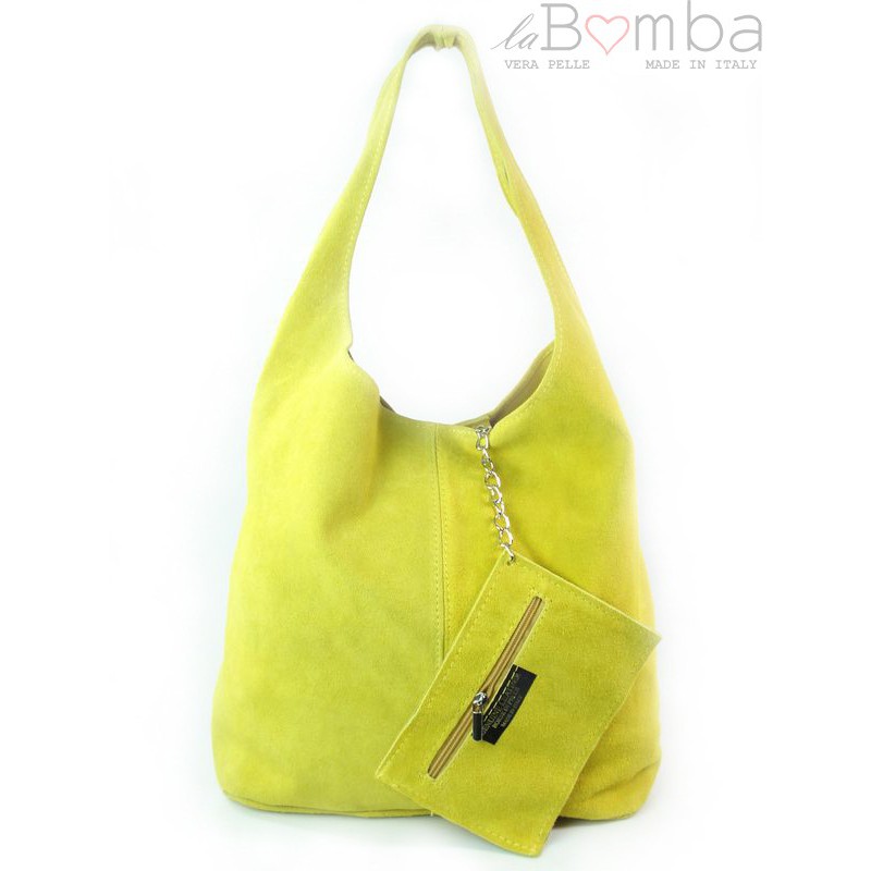 Kožená kabelka Vera Pelle W456 Barva: žlutá
