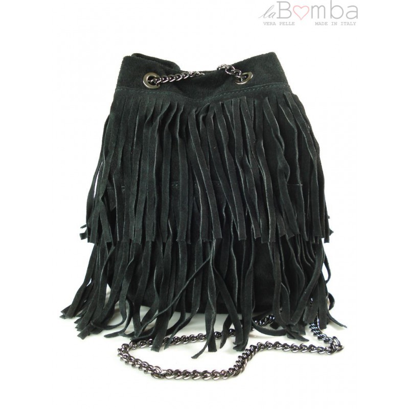 Kožená kabelka Vera Pelle WL45 Barva: černá